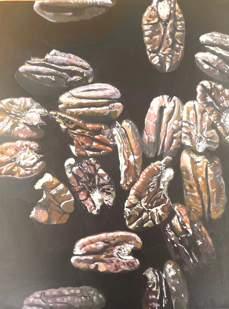 Study of scattered coffee beans